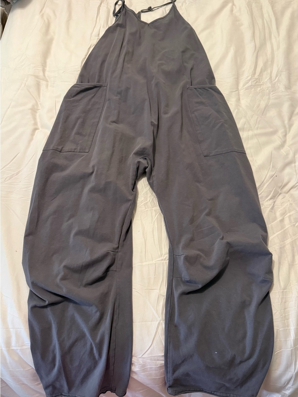 Amazon Charcoal Gray Wide-Leg Pocket Jumpsuit
